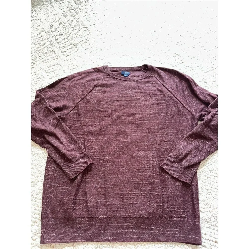 Mens J Crew  Long Sleeve Lightweight Sweater - Crew‎ Neck - Cotton Size Medium
